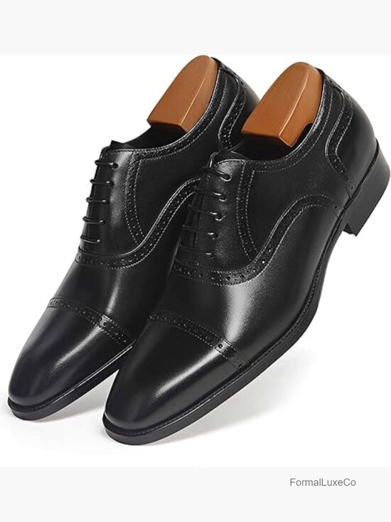 Men\'s Leather Oxford Dress Shoes Formal Lace-Up Comfort